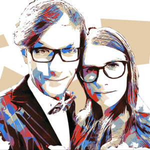 Alternative view of Poros portretas, Poros iliustracija, Individuali poros dovana, Asmeninis šeimos portretas, Namų dekoracija