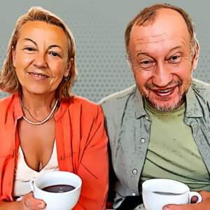 Alternative view of Nuotaikingas animacinio popart stiliaus portretas | Linksmas ryškus poros paveikslas | Tavo unikalus atvaizdas | Dovana staigmena